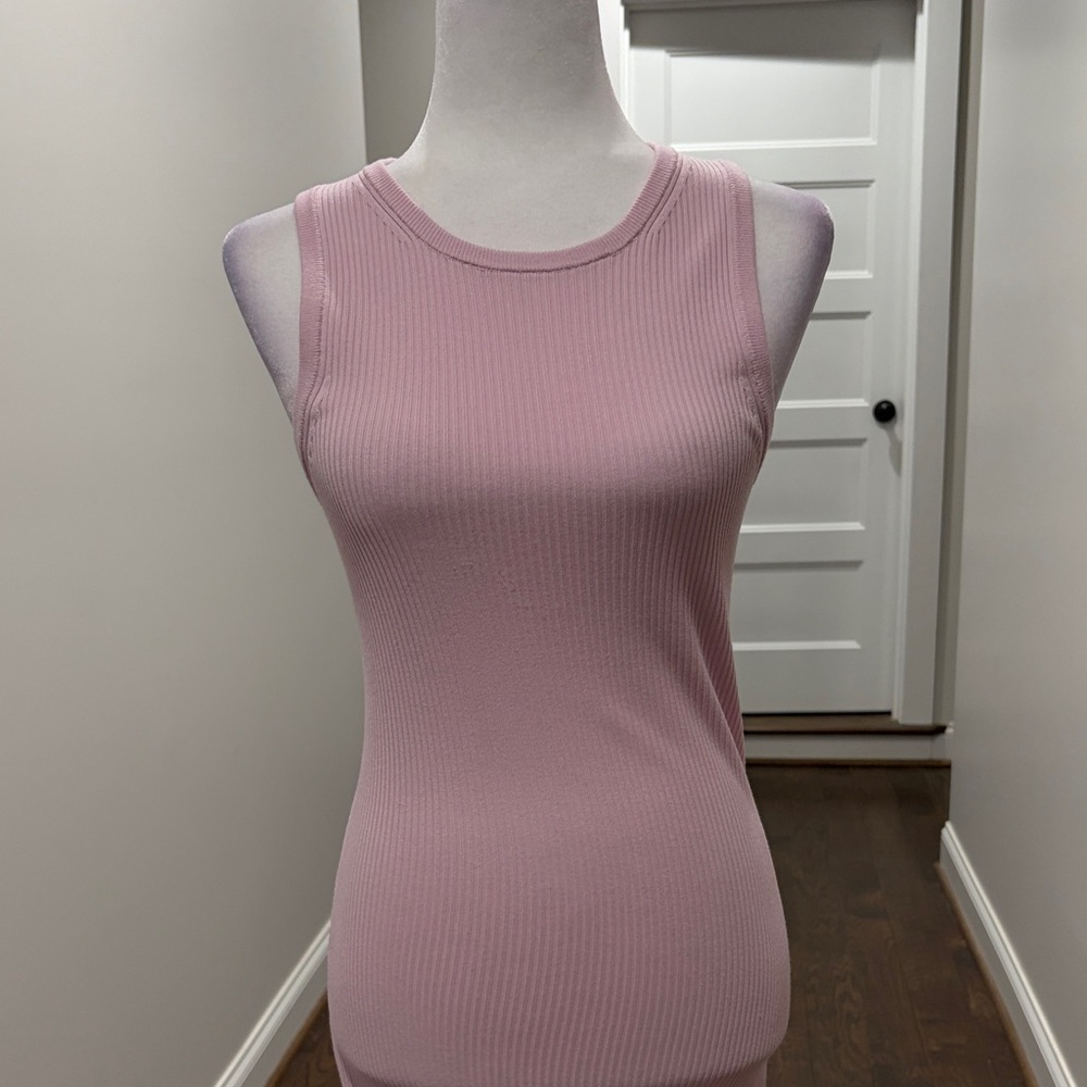 Express Body Con Ribbed Tank Dress - Picture 3 of 6